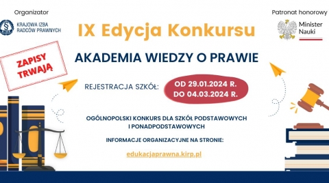 IX edycja Ogólnopolskiej Akademii - konkursu Wiedzy o Prawie
